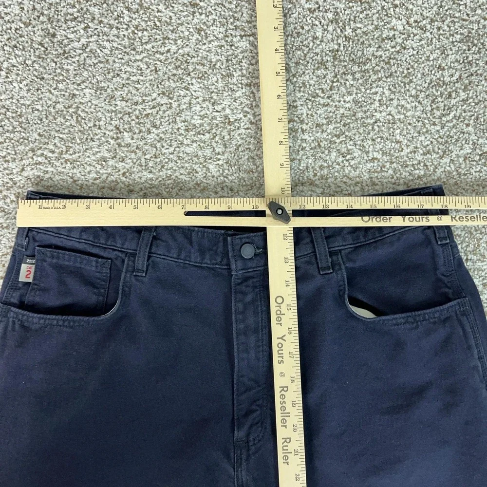 Carhartt Pants Men 38x34 Blue Canvas Carpenter Workwear Flame Resistant FR Cat 2